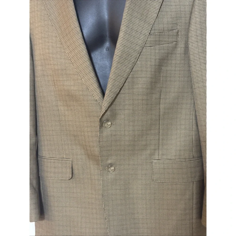 Jos‎ A Bank Signature Gold 39R Allure Houndstooth Silk Wool Classic Heritage